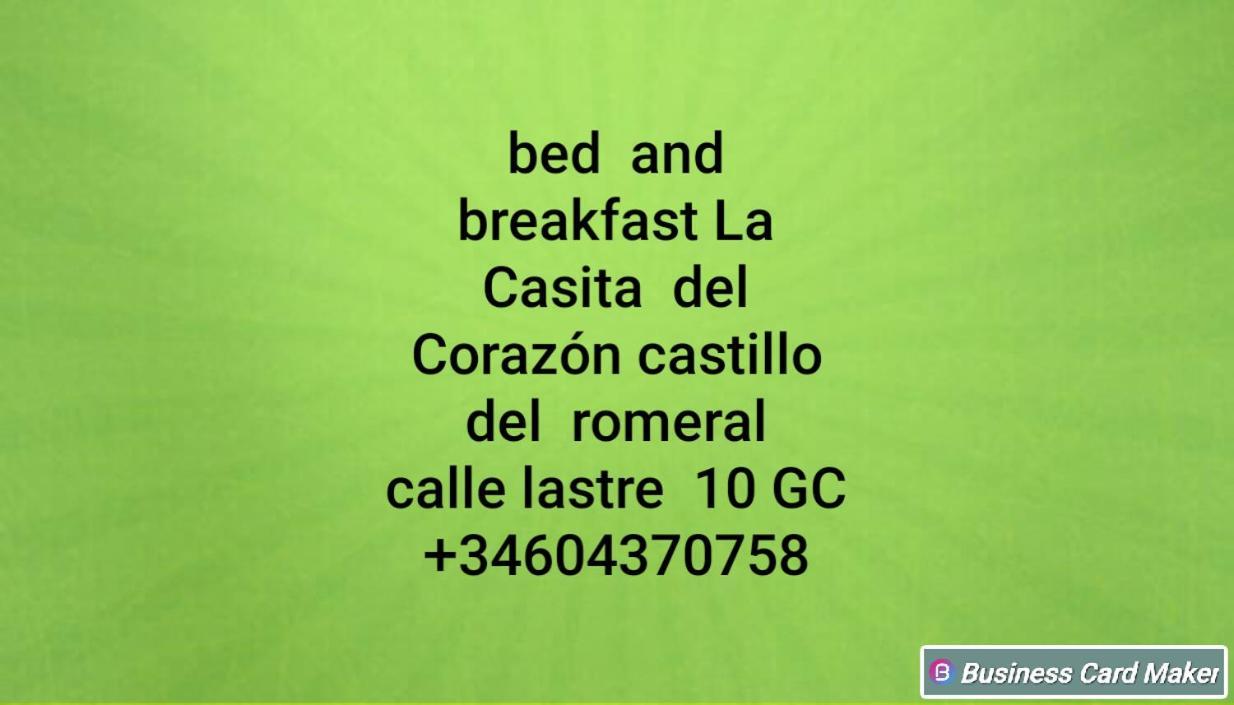 Castillo del Romeral La Casita Del Corazon Bed & Breakfast エクステリア 写真